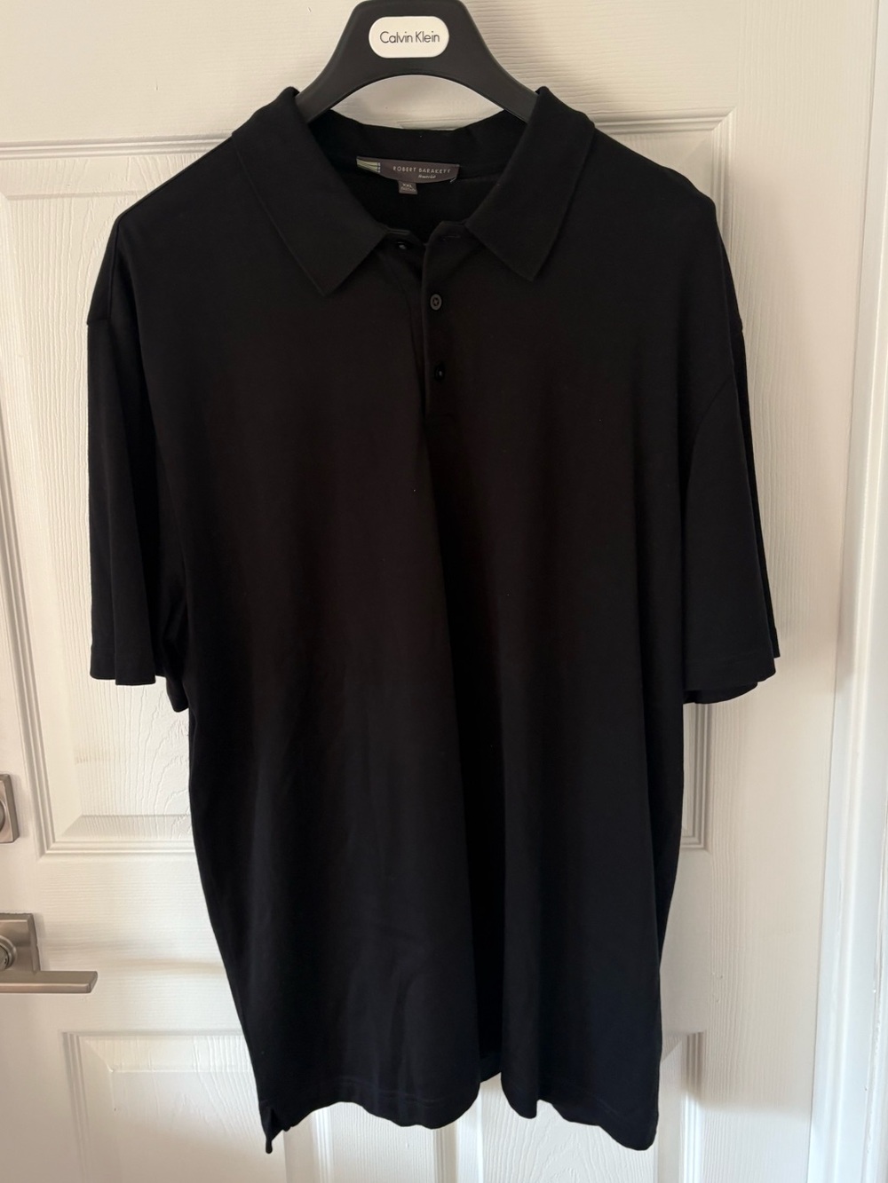 Robert Barakett The Barakett Polo Shirt Black Pima Cotton Men's Size XXL - Picture 2 of 5